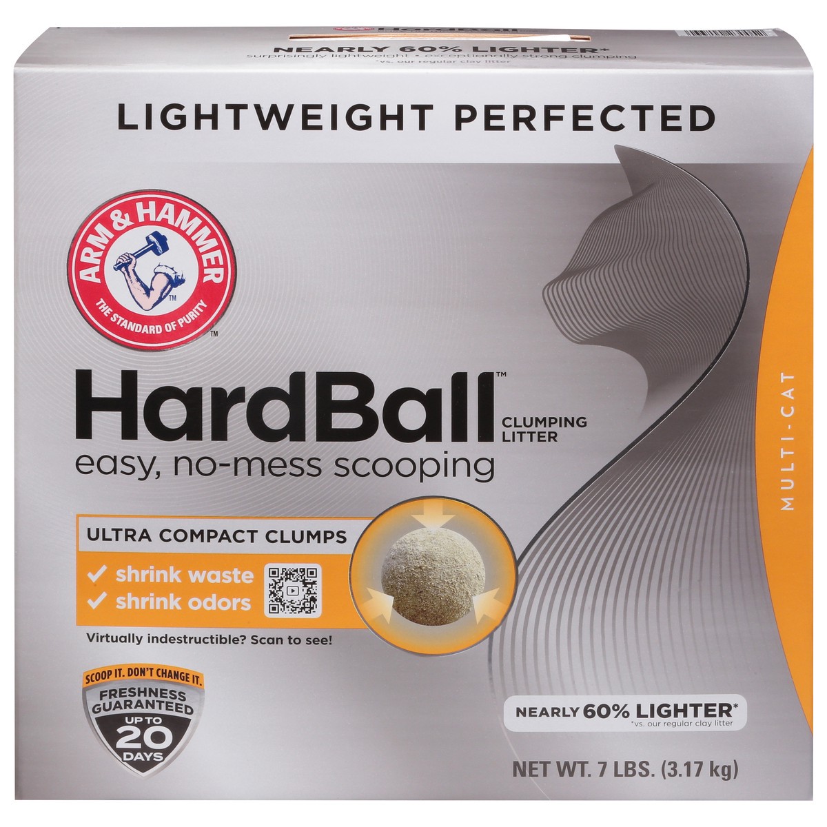 slide 2 of 12, ARM & HAMMER Hardball Lightweight Cat Litter, Multi-Cat Clumping Litter, No-Mess Scooping, 7 lb, 7 lb