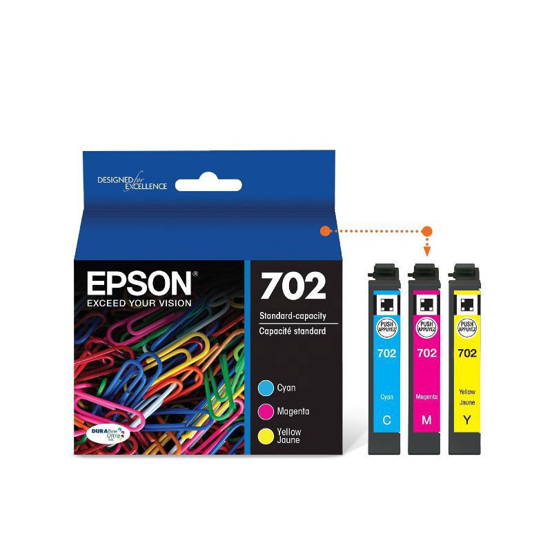 slide 6 of 7, Epson T702520-S Durabrite Ultra Ink Cartridge - Multicolor, 1 ct