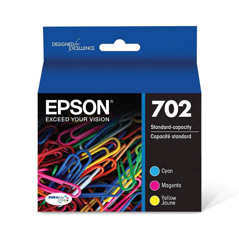 slide 1 of 7, Epson T702520-S Durabrite Ultra Ink Cartridge - Multicolor, 1 ct