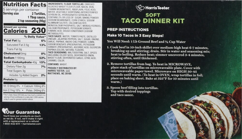 slide 2 of 2, Harris Teeter® Soft Taco Dinner Kit, 16.7 oz