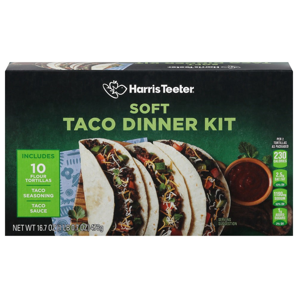 slide 1 of 2, Harris Teeter® Soft Taco Dinner Kit, 16.7 oz