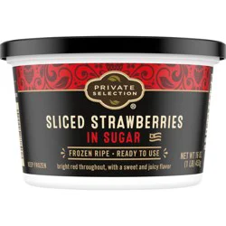 Private Selection Sliced Strawberries In Sugar Frozen Fruit