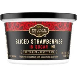 Private Selection Sliced Strawberries In Sugar Frozen Fruit
