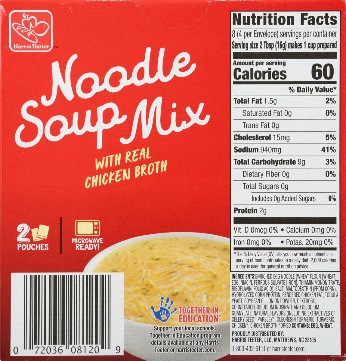 slide 9 of 10, Harris Teeter Chicken Noodle Dry Soup Mix, 4.5 oz