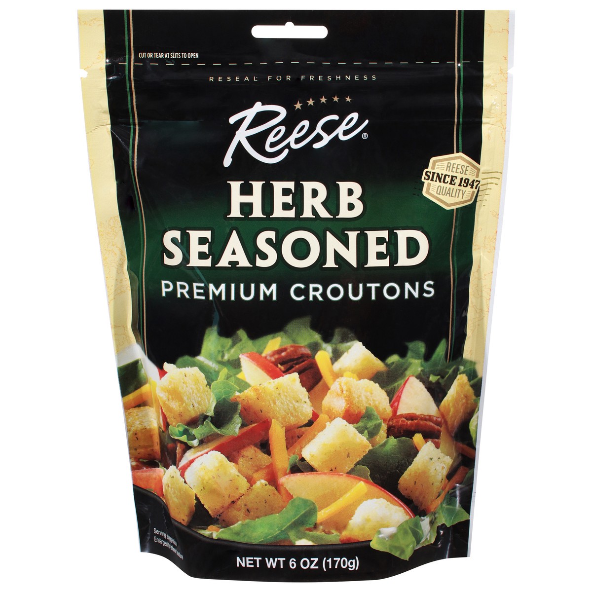 slide 1 of 9, Reese Premium Herb Seasoned Croutons 6 oz, 6 oz