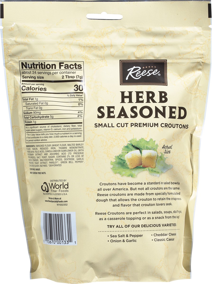 slide 7 of 9, Reese Premium Herb Seasoned Croutons 6 oz, 6 oz