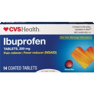 slide 1 of 1, CVS Health Ibuprofen 200 Mg, 14 ct