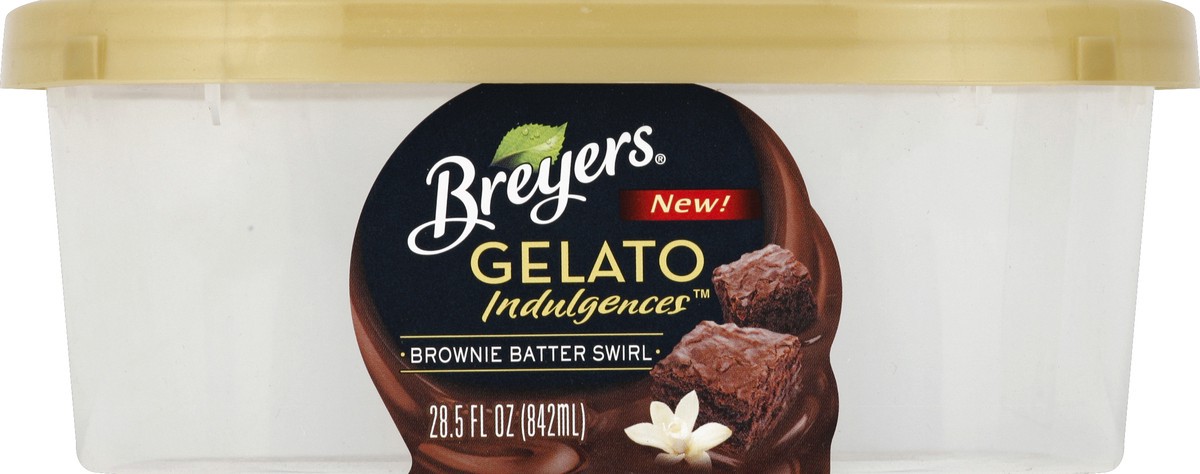 slide 4 of 4, Breyers Brownie Batter Swirl Gelato Indulgences 285 Fo, 28.5 oz