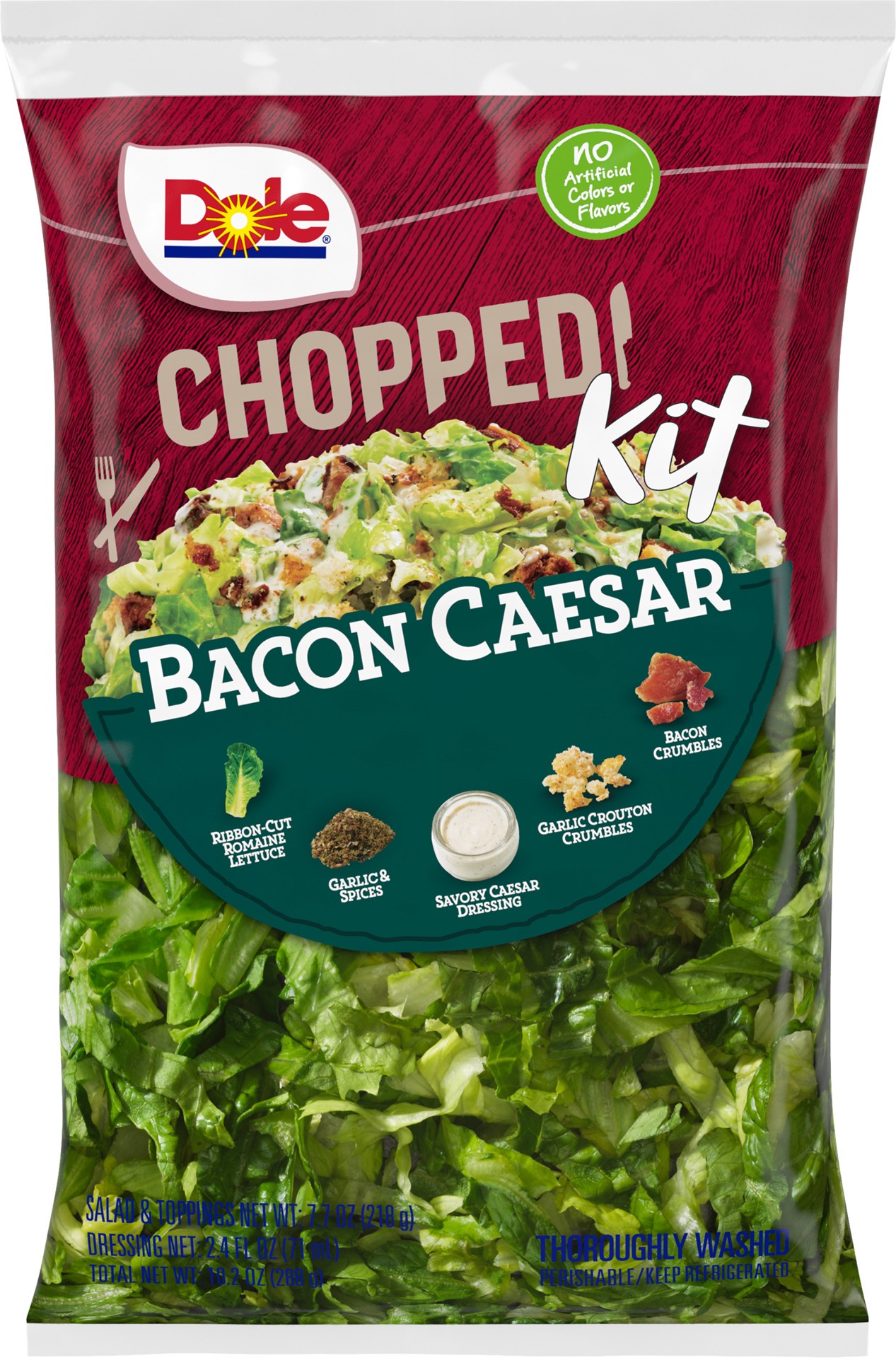 slide 1 of 1, Dole Bacon Caesar Chopped Kit 10.2 oz, 10.2 oz