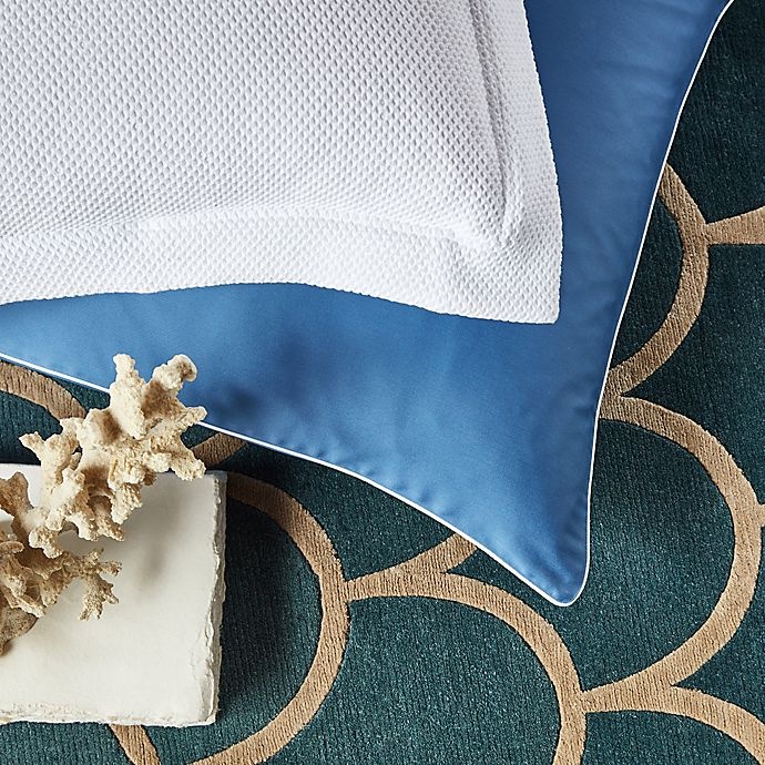 slide 3 of 3, Frette At Home Post Modern King Pillow Sham - Blue/White, 1 ct
