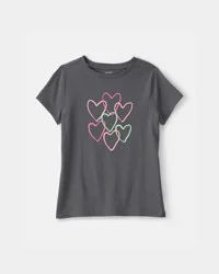 Carter's Girls Heart Graphic Tee - Grey - S