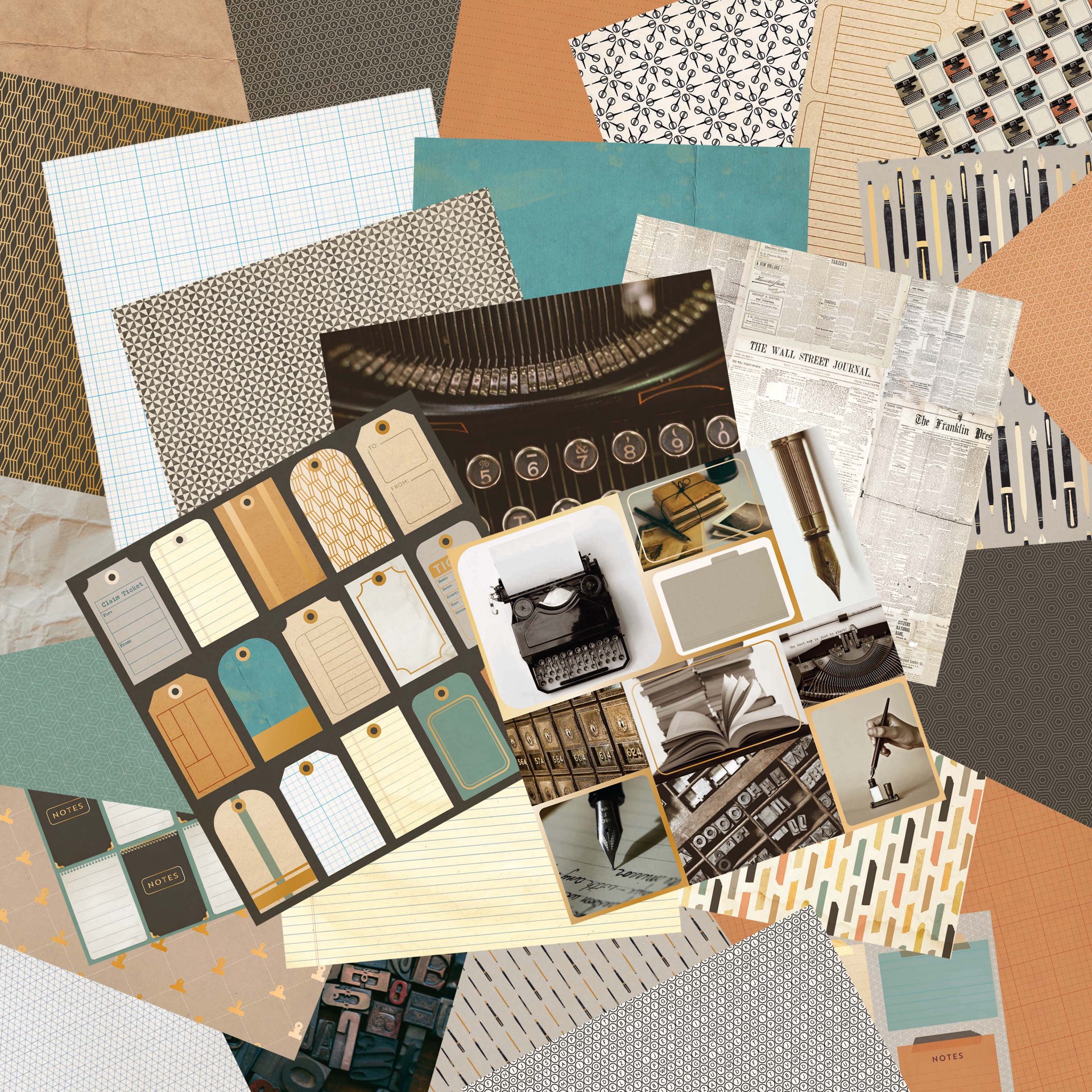 slide 3 of 3, 12" X 12" Autobiography Paper Pad By Recollections, 58 Sheets, 12 in x 12 in