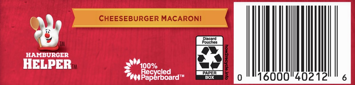 slide 6 of 9, Hamburger Helper Cheeseburger Macaroni, Made With Real Cheese, 6.6 oz., 6.6 oz