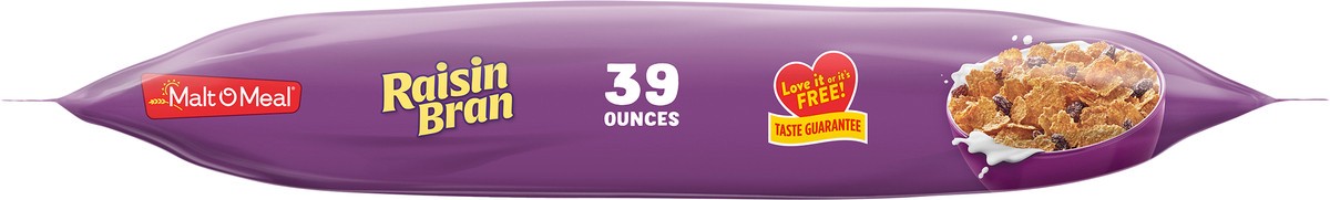 slide 2 of 7, Malt-O-Meal Raisin Bran Cereal, Family Size Breakfast Cereal, 39 OZ Bag, 39 oz