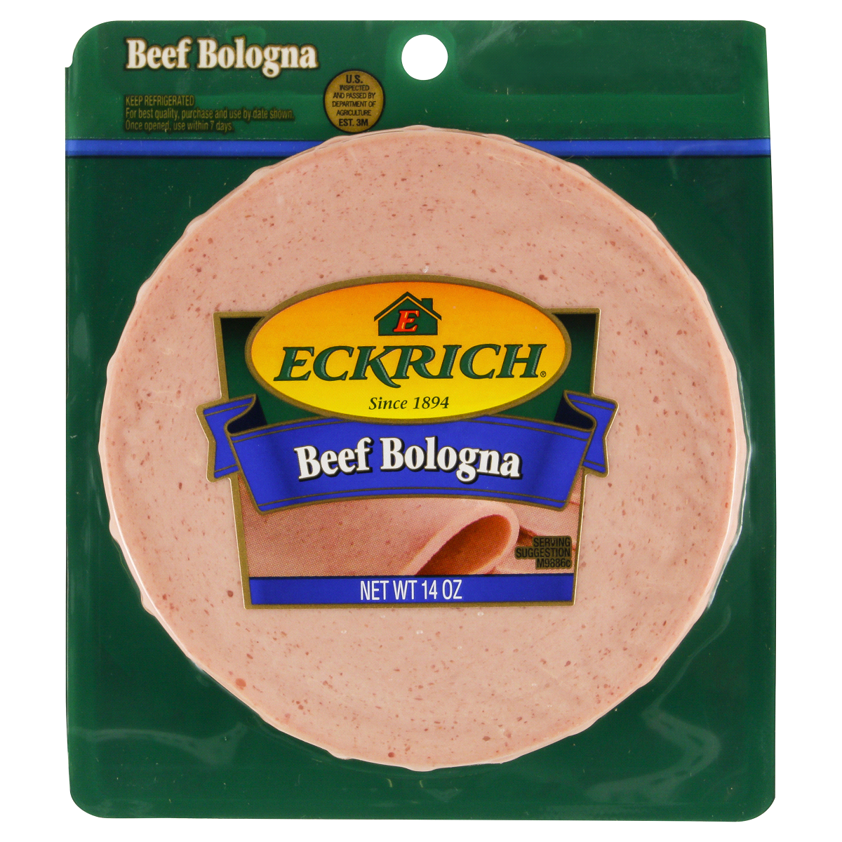 slide 1 of 7, Eckrich Lunchmeat Beef Bologna, 14 oz