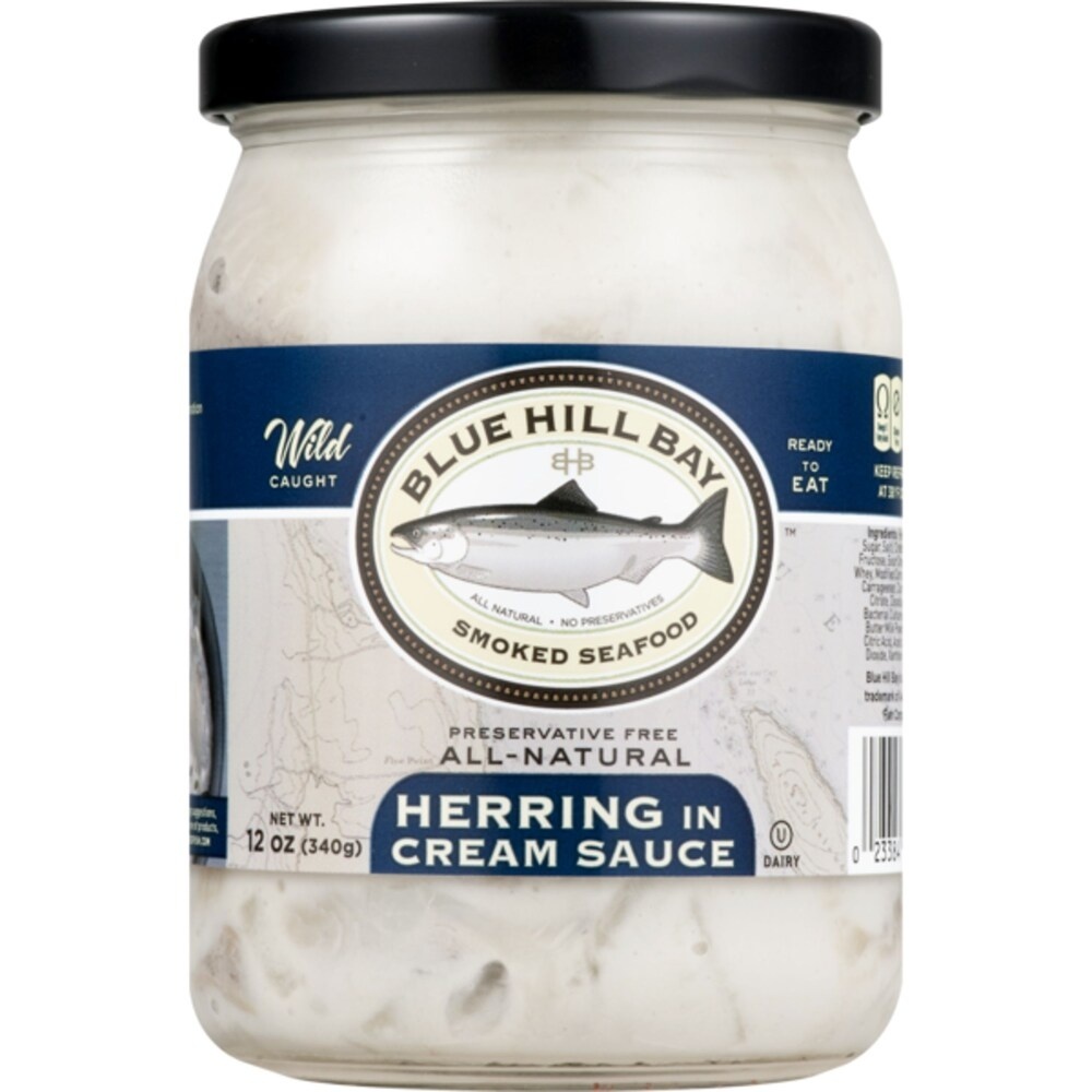 slide 1 of 1, Blue Hill Bay Herring in Cream Sauce, 12 oz