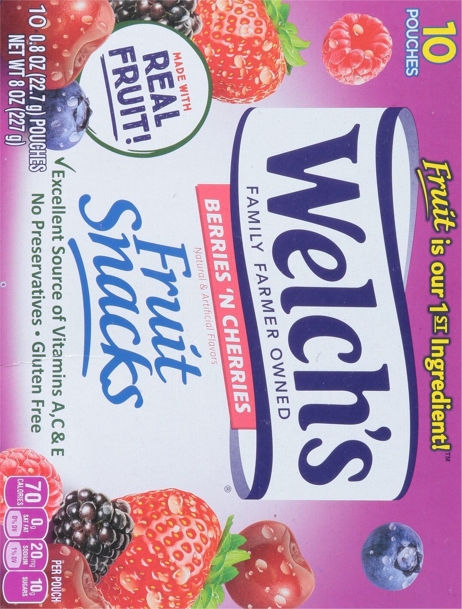 slide 6 of 9, Welch's Fruit Snacks, Berries 'N Cherries, 10 ct