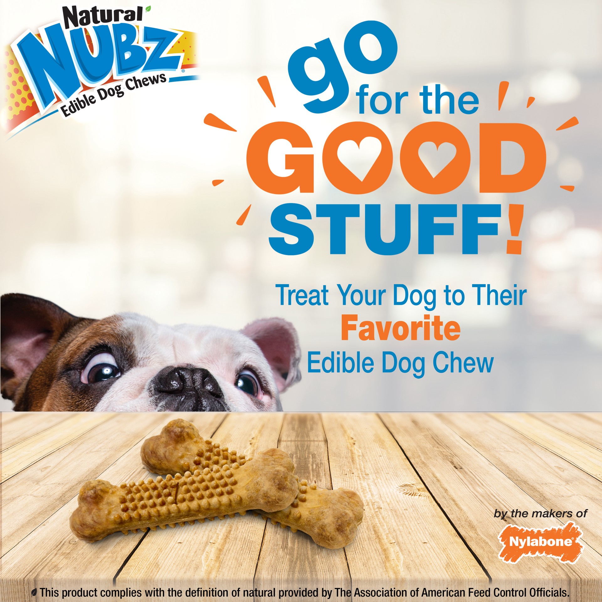 slide 7 of 9, Nylabone Edibles Bison Natural Nubz, 12 ct