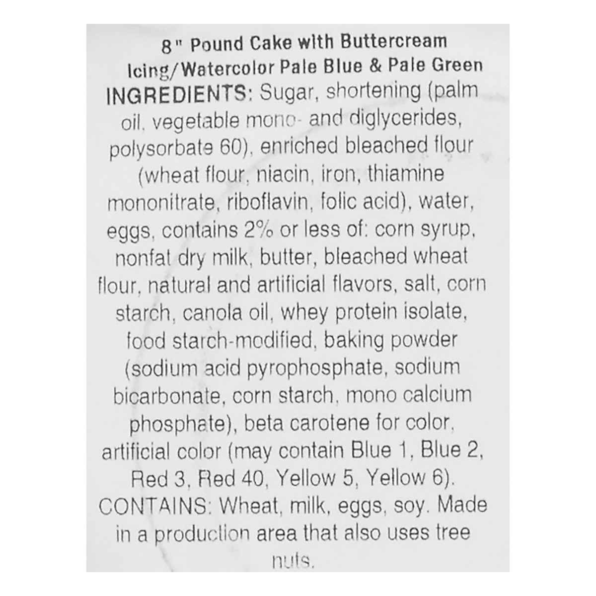 slide 2 of 9, Ukrops 8 Inch With Buttercream Icing/Watercolor Pale Blue & Pale Green Pound Cake with Buttercream Icing/Watercolor Pale Blue & Pale Green 42 oz, 42 oz
