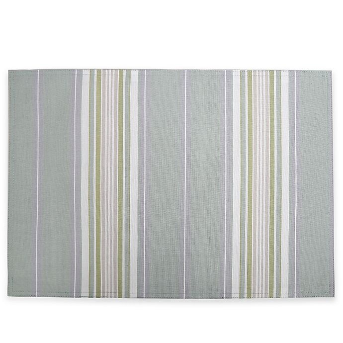 slide 1 of 1, Lenox French Perle Stripe Placemat - Ice Blue, 1 ct