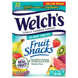 Welch's Island Fruit Fruit Snacks 0.8 oz Pouches - 22 ct Box