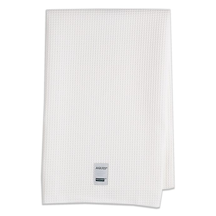 slide 1 of 2, Aquis Waffle Weave Hair Towel - White, 1 ct