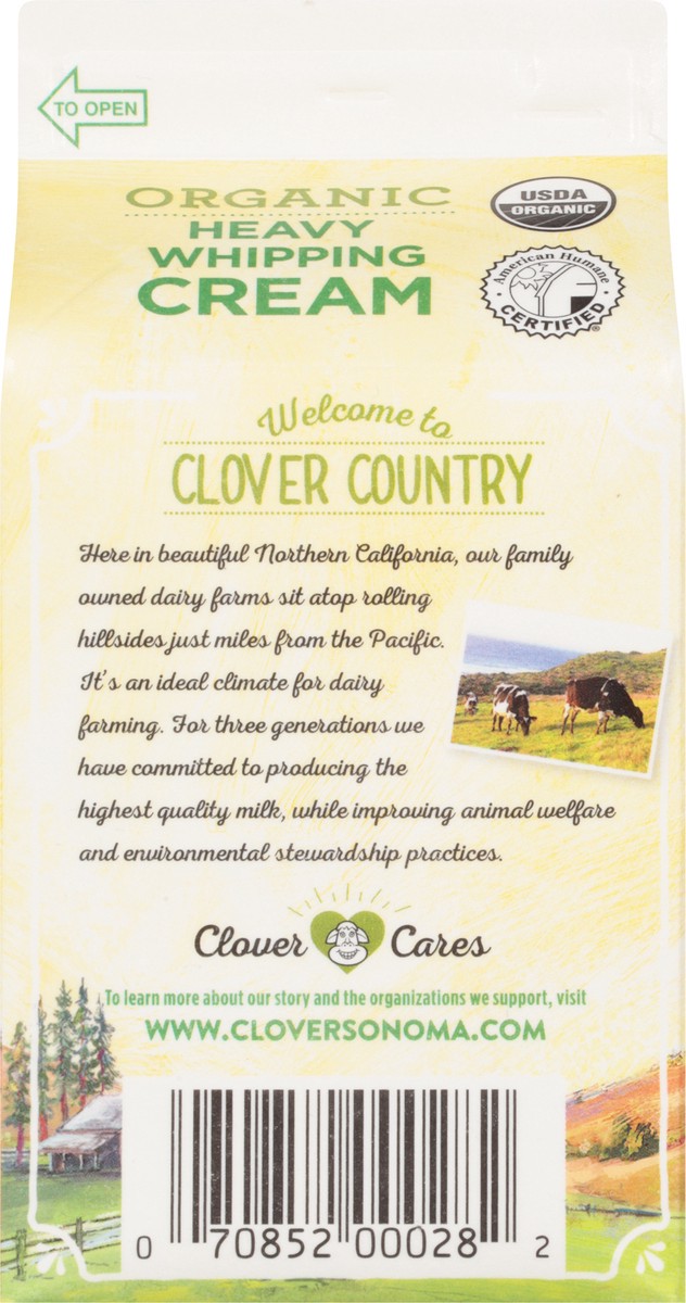 slide 6 of 9, Clover Sonoma Pasture Raised Heavy Whipping Organic Cream 1 pt, 1 pint