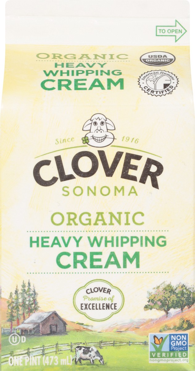 slide 4 of 9, Clover Sonoma Pasture Raised Heavy Whipping Organic Cream 1 pt, 1 pint