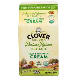Clover Sonoma Pasture Raised Heavy Whipping Organic Cream 1 pt