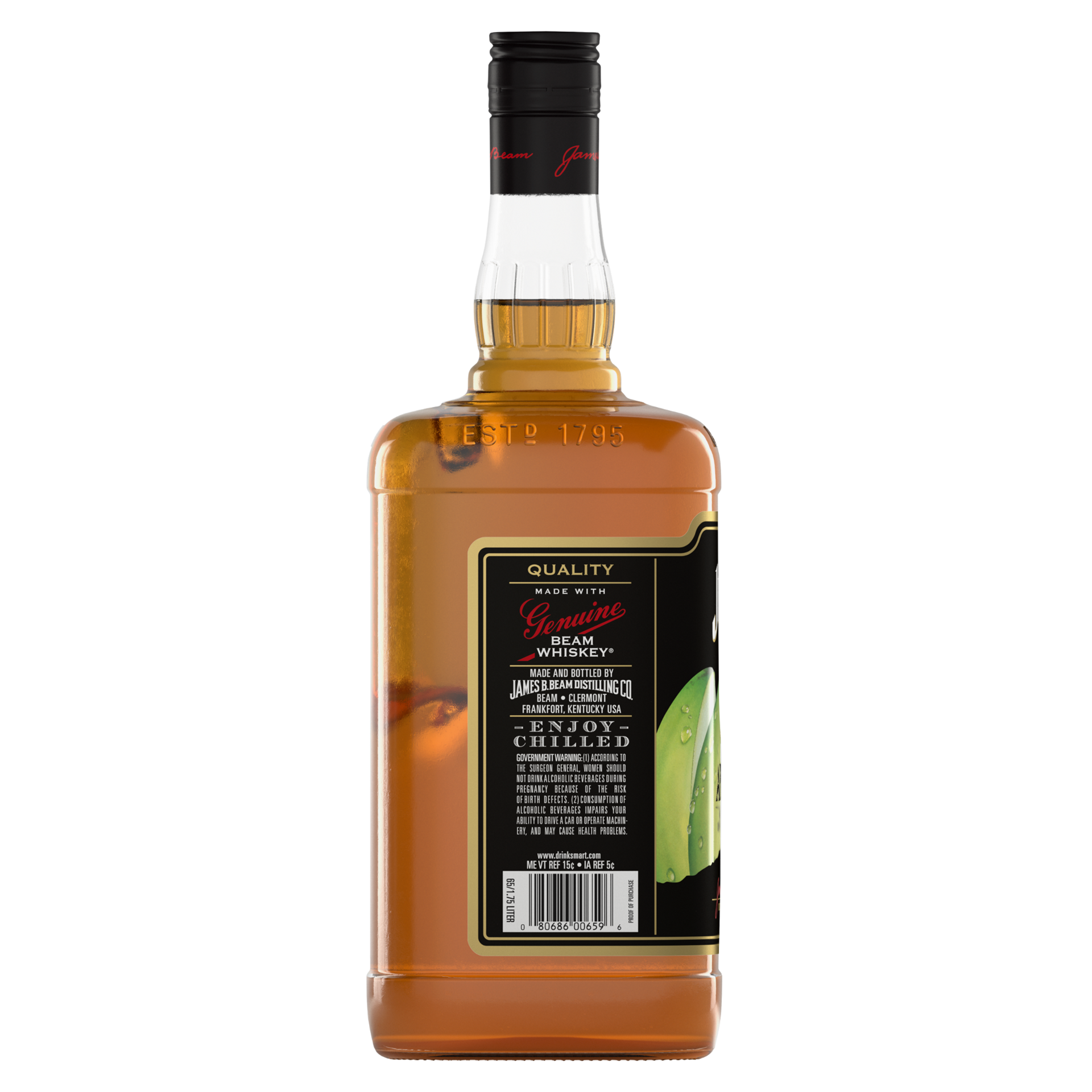 slide 4 of 4, Jim Beam Apple Kentucky Straight Bourbon Whiskey 1.75 lt, 1.75 liter