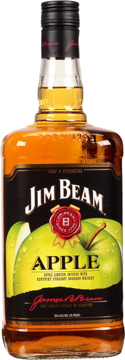 slide 1 of 4, Jim Beam Apple Kentucky Straight Bourbon Whiskey 1.75 lt, 1.75 liter