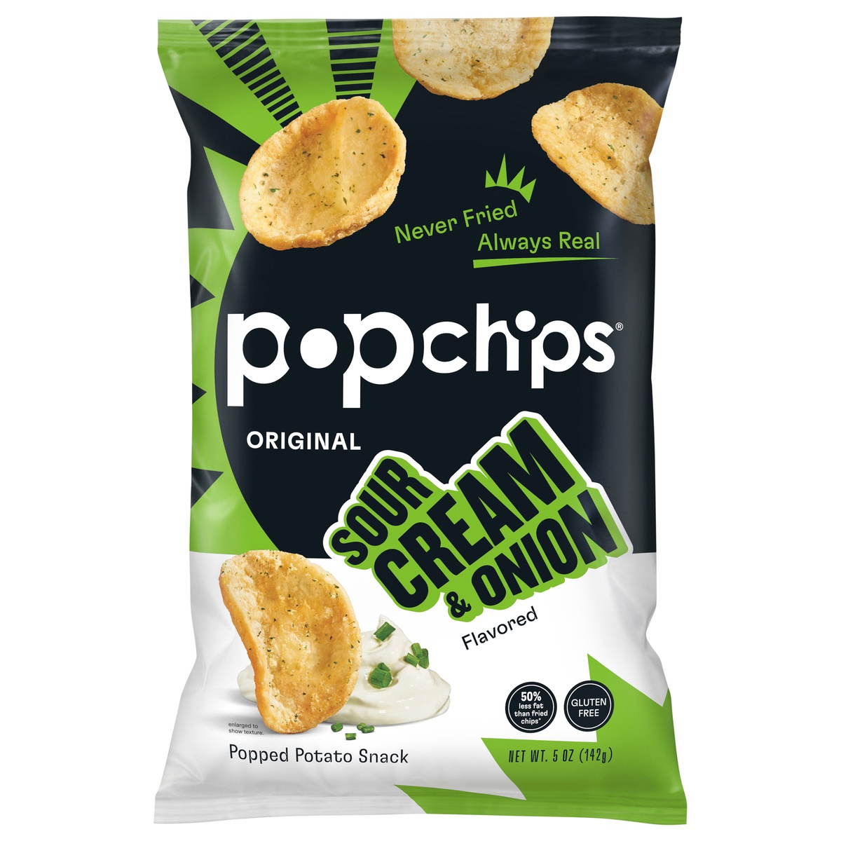 slide 1 of 1, Popchips Sour Cream and Onion, 