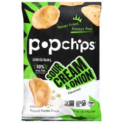 popchips Original Popped Sour Cream & Onion Flavored Potato Snack 5 oz