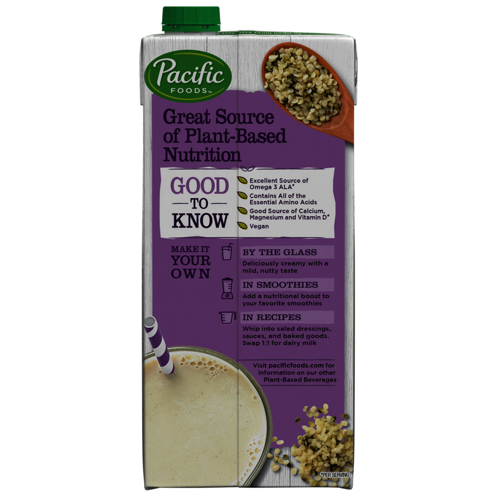 slide 5 of 5, Pacific Foods Hemp Original Unsweetened Plant-based Beverage, 32 fl oz