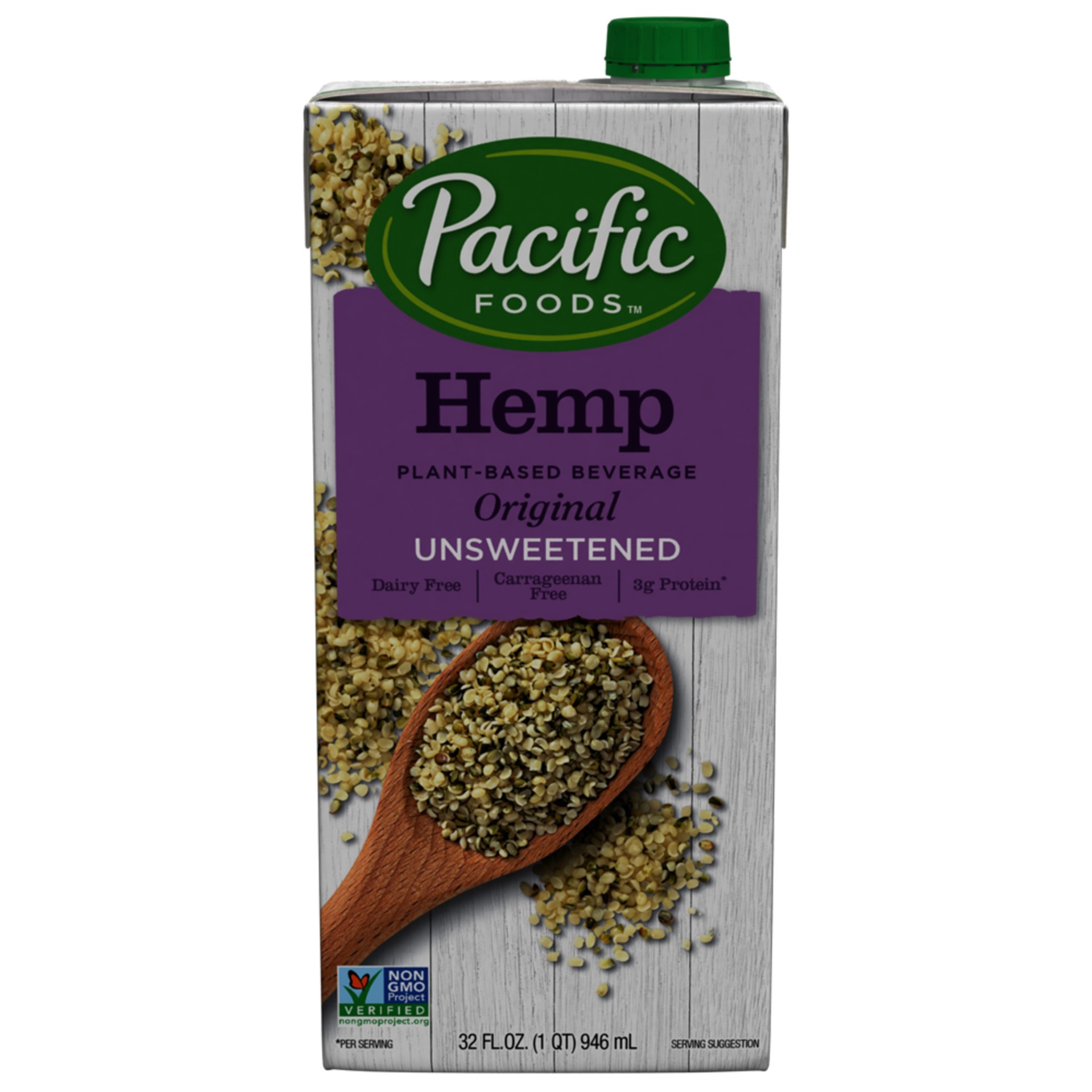 slide 1 of 5, Pacific Foods Hemp Original Unsweetened Plant-based Beverage, 32 fl oz