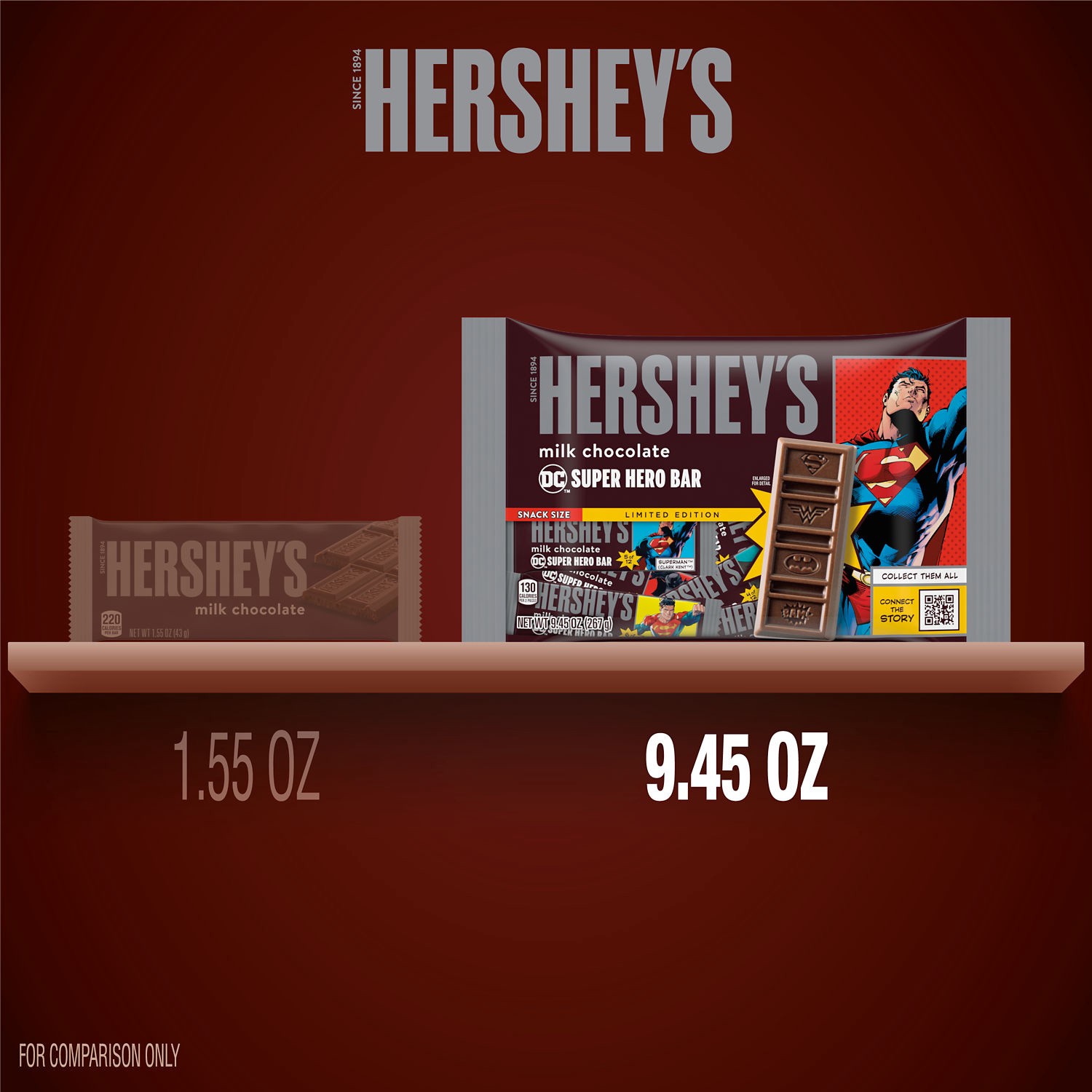 slide 2 of 6, Hershey's Milk Chocolate Snack Size DC Super Hero, Candy Bag, 9.45 oz, 9.45 oz