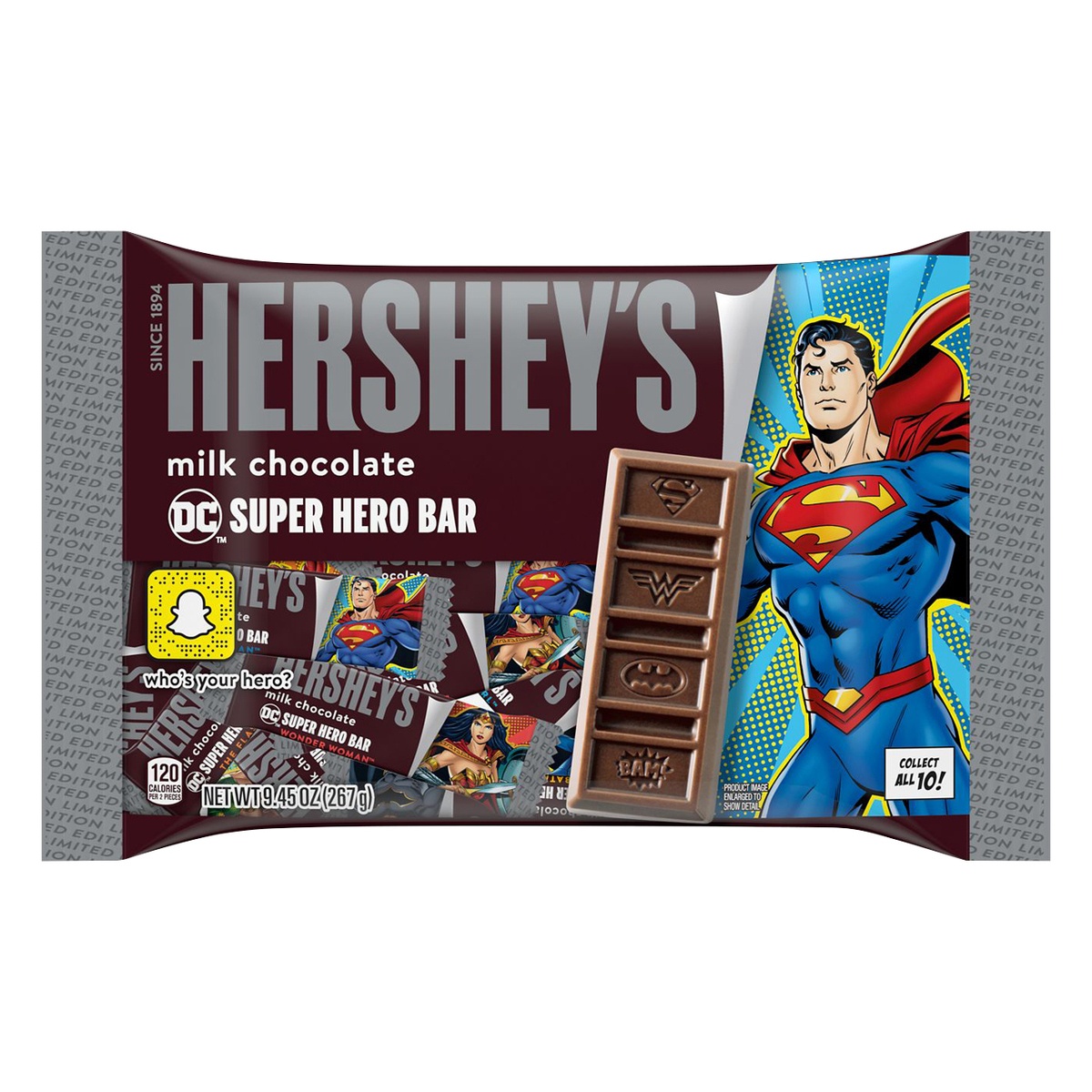 slide 1 of 6, Hershey's Milk Chocolate Emoji Bars, 9.45 oz