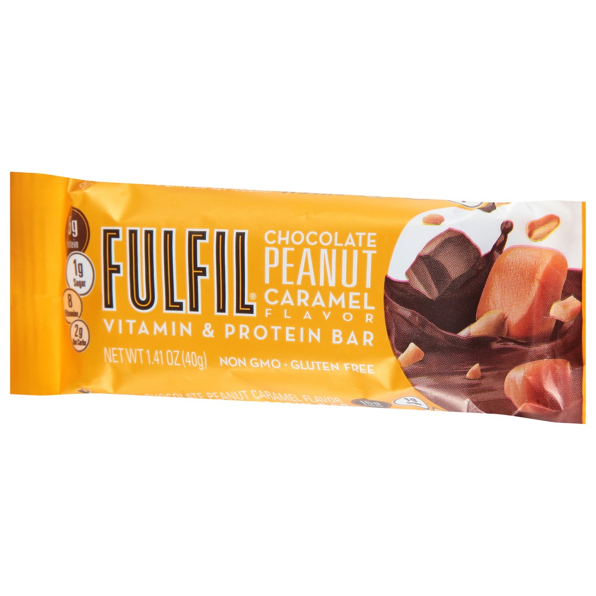 slide 3 of 9, Fulfil Vitamin & Protein Chocolate Peanut Caramel Flavor Bar 1.41 oz, 1.41 oz