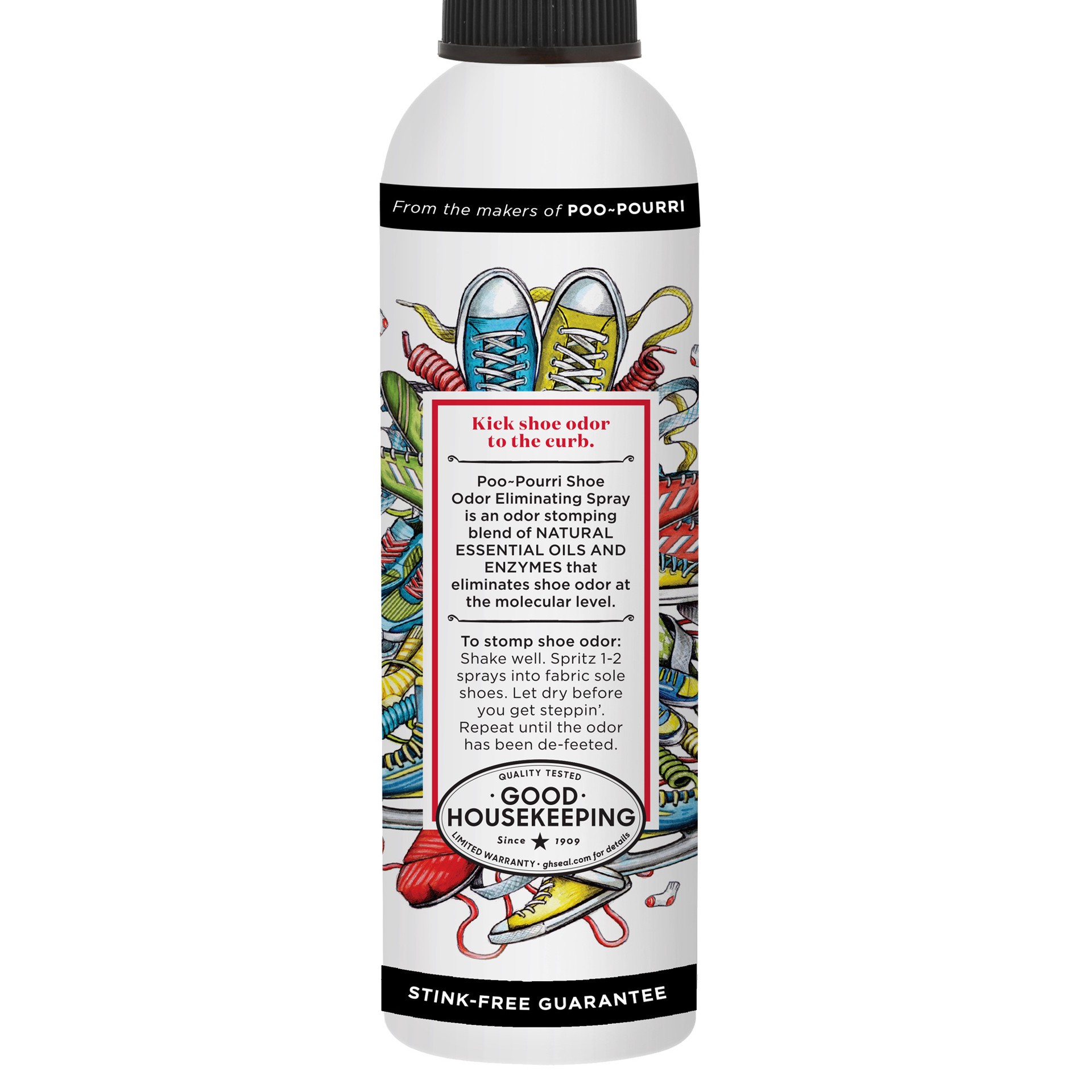 slide 4 of 5, Poo-Pourri Shoe-Pourri, Shoe Odor Eliminator Spray,, 4 oz