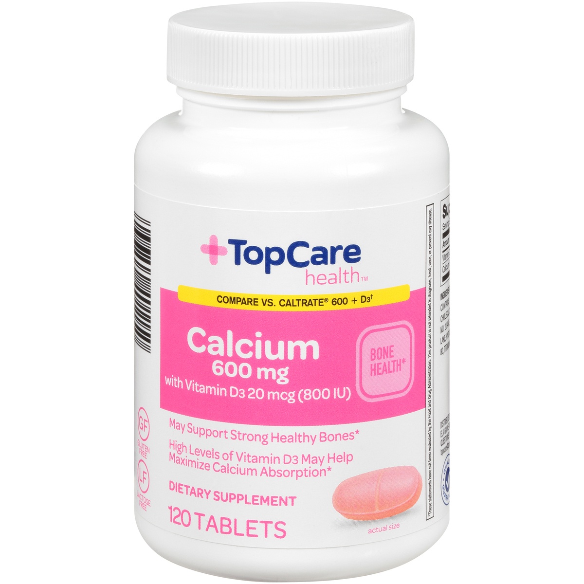 slide 1 of 1, TopCare Calcium with Vitamin D3, 120 ct