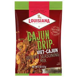 Louisiana Fish Fry Products Cajun Drip Viet-Cajun Butter Seasoning Mix 2 oz