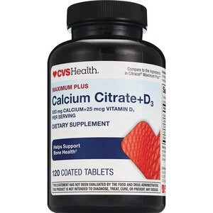 slide 1 of 1, CVS Health Calcium Citrate + D3 Tablets, 120 Ct, 1 ct