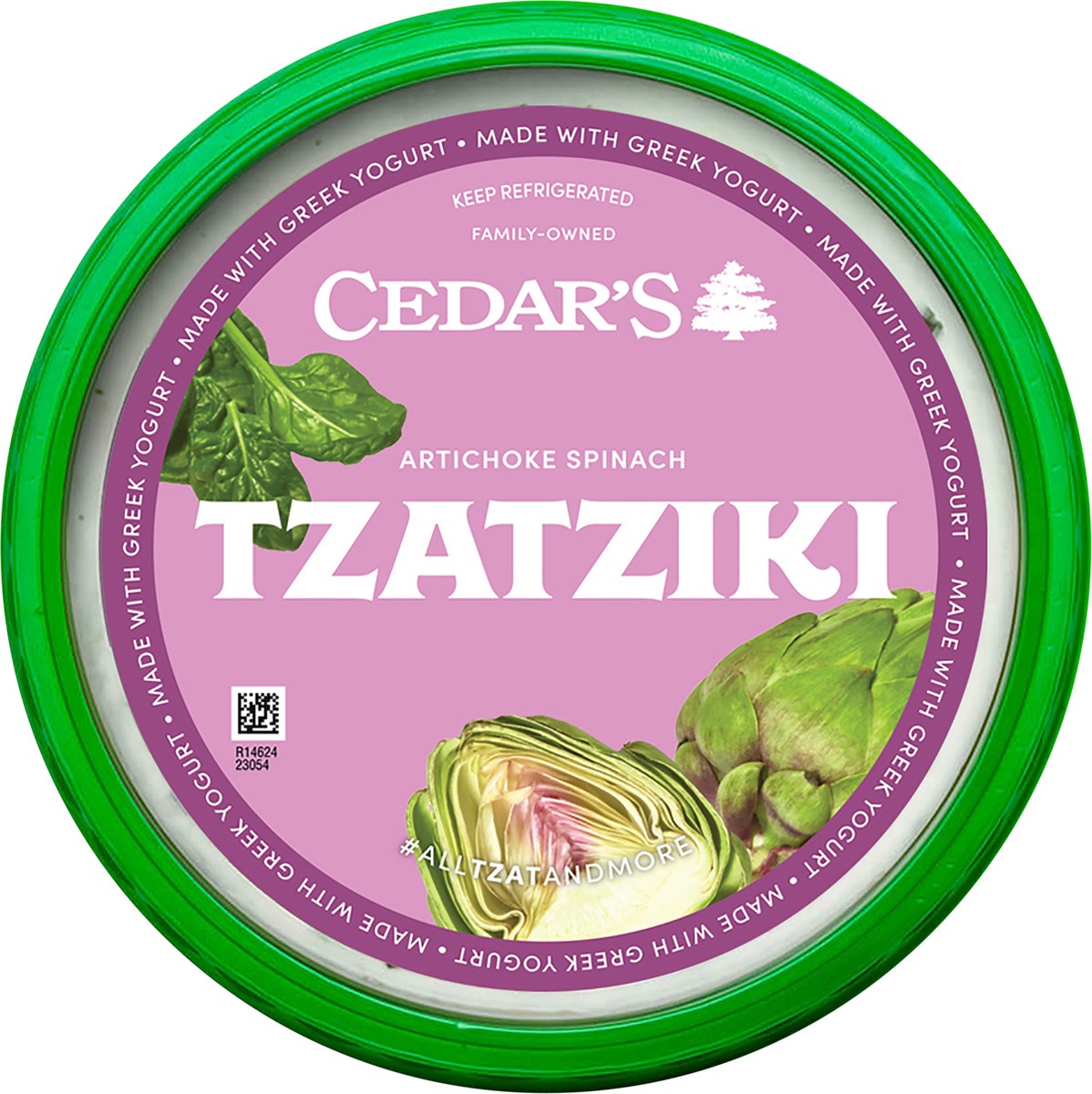 slide 4 of 4, Cedar's Artichoke Spinach Tzatziki, 12 oz