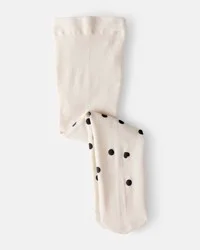 Carter's Baby Girl Polka Dot Tights - Cream Cream 12-24