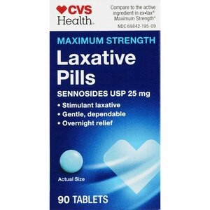 slide 1 of 1, Cvs Health Maximum Strength Laxative Tablets, 90 Ct, 1 ct