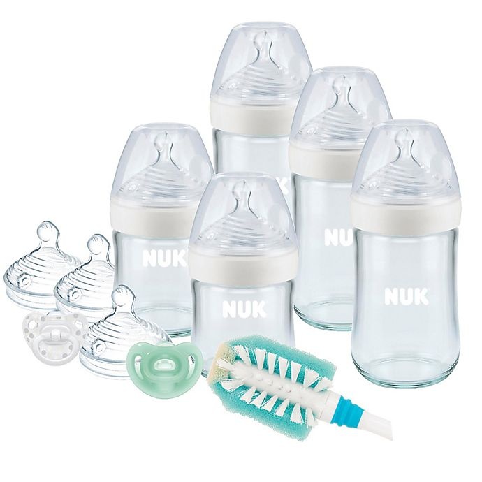 slide 1 of 12, NUK Simply Natural Glass Bottle Gift Set, 11 ct