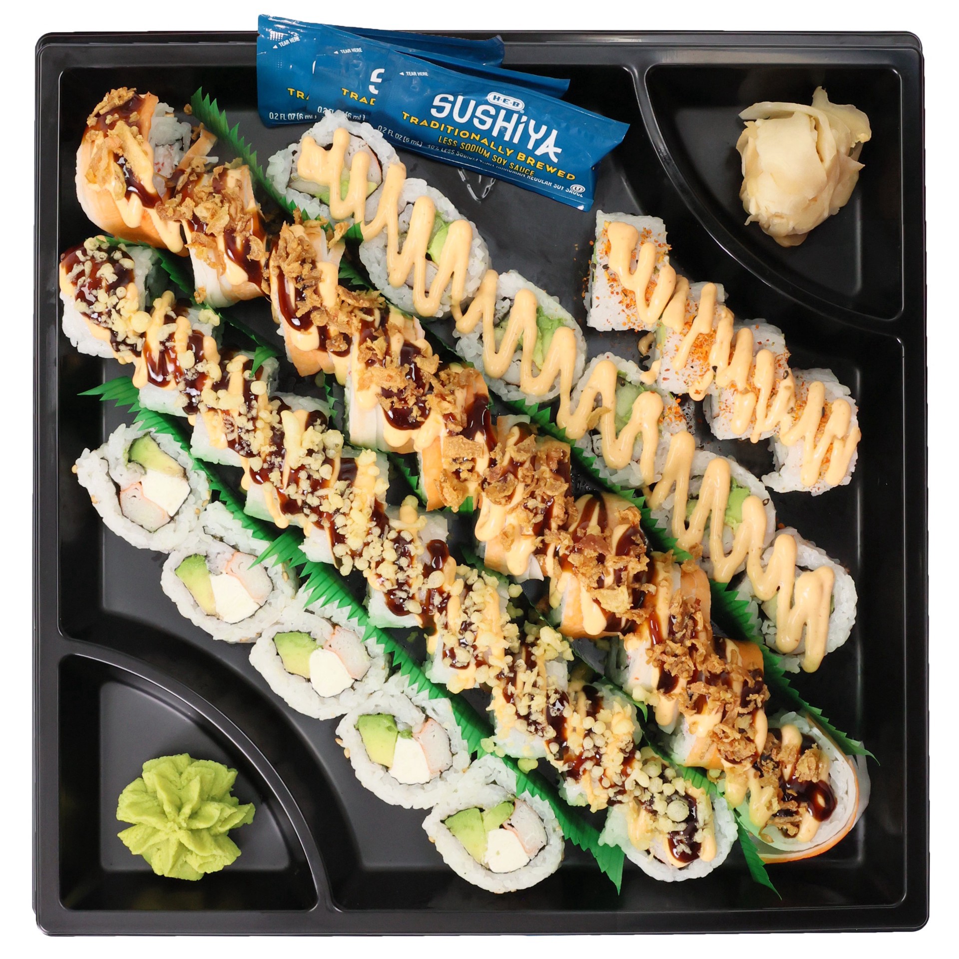 slide 1 of 1, H-E-B Sushiya Fiesta Party Tray 2, 30 oz