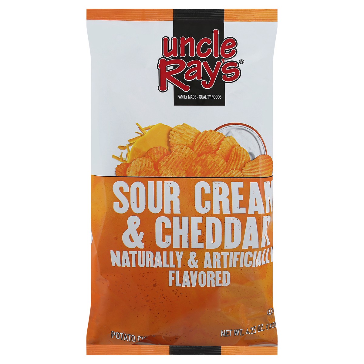 slide 13 of 13, Uncle Ray's Sour Cream & Cheddar Chips, 4.3 oz