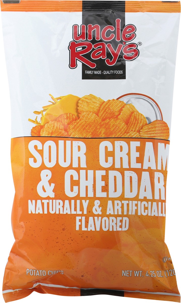 slide 6 of 13, Uncle Ray's Sour Cream & Cheddar Chips, 4.3 oz