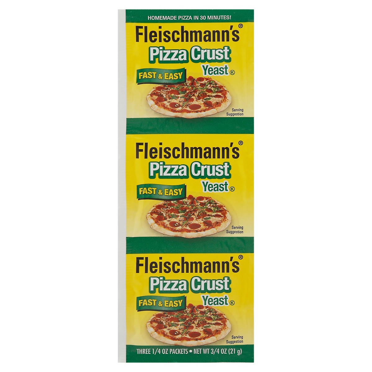 slide 1 of 9, Fleischmann's Yeast, Pizza Crust, 3 ct